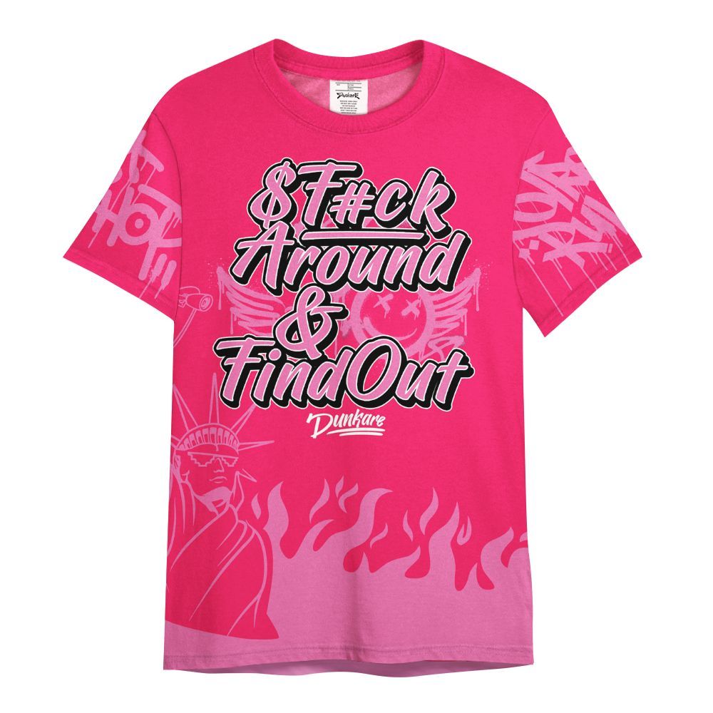 Shirt To Match Air VaporMax Plus Triple Pink - Graphic Fck Around Find Out All Over Print