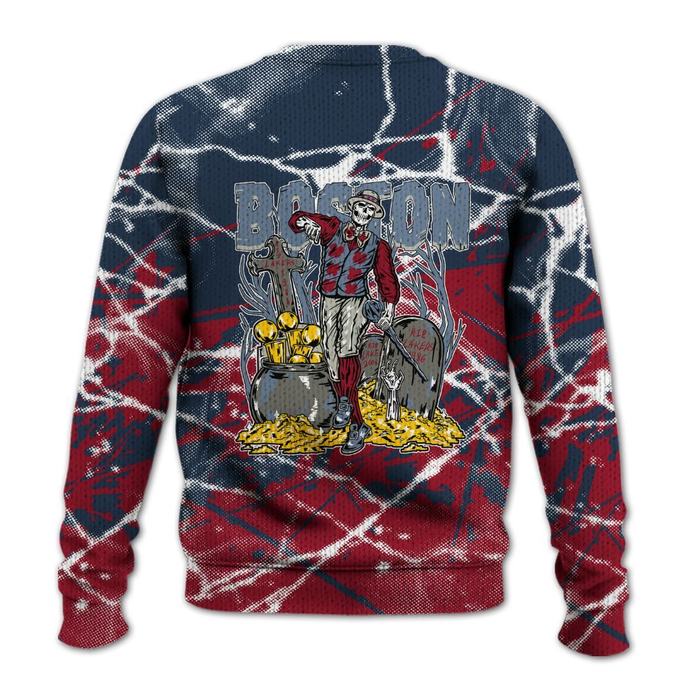 Knitted Sweater To Match Navy Blue 2024 6s - Goldrush Skeleton Profound