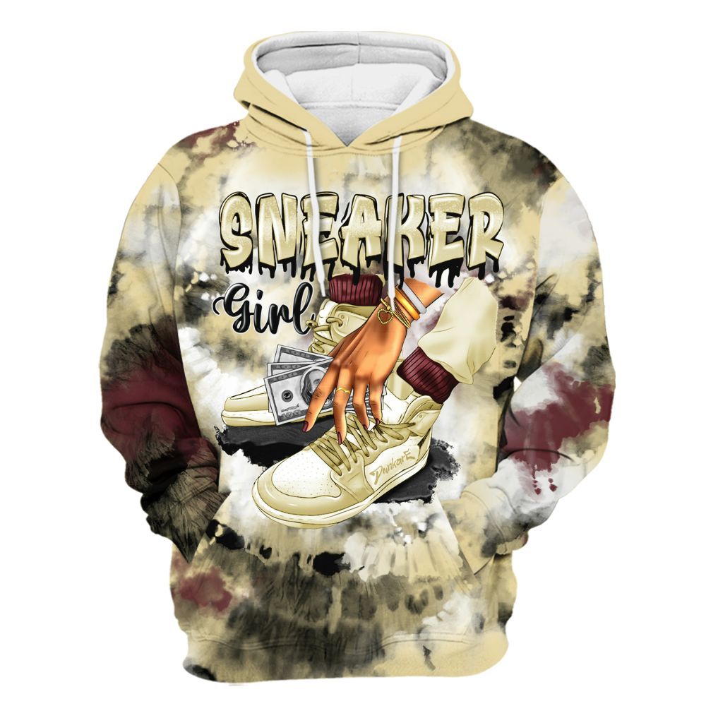 Hoodie To Match Women Phantom 12s - SNEAKER Girl Money Drip Tie Dye All Over Print