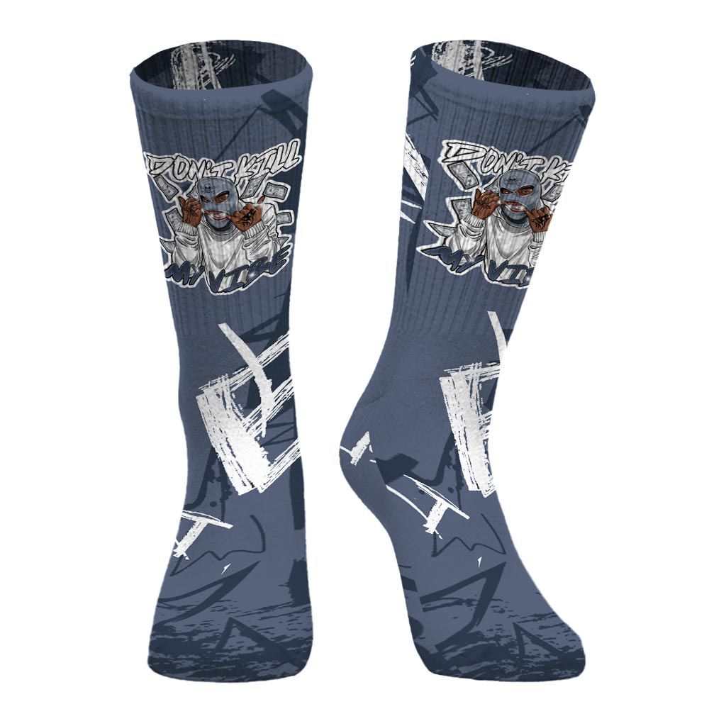 Sock To Match Low Diffused Blue 11s - Vibe.Unique Messyz