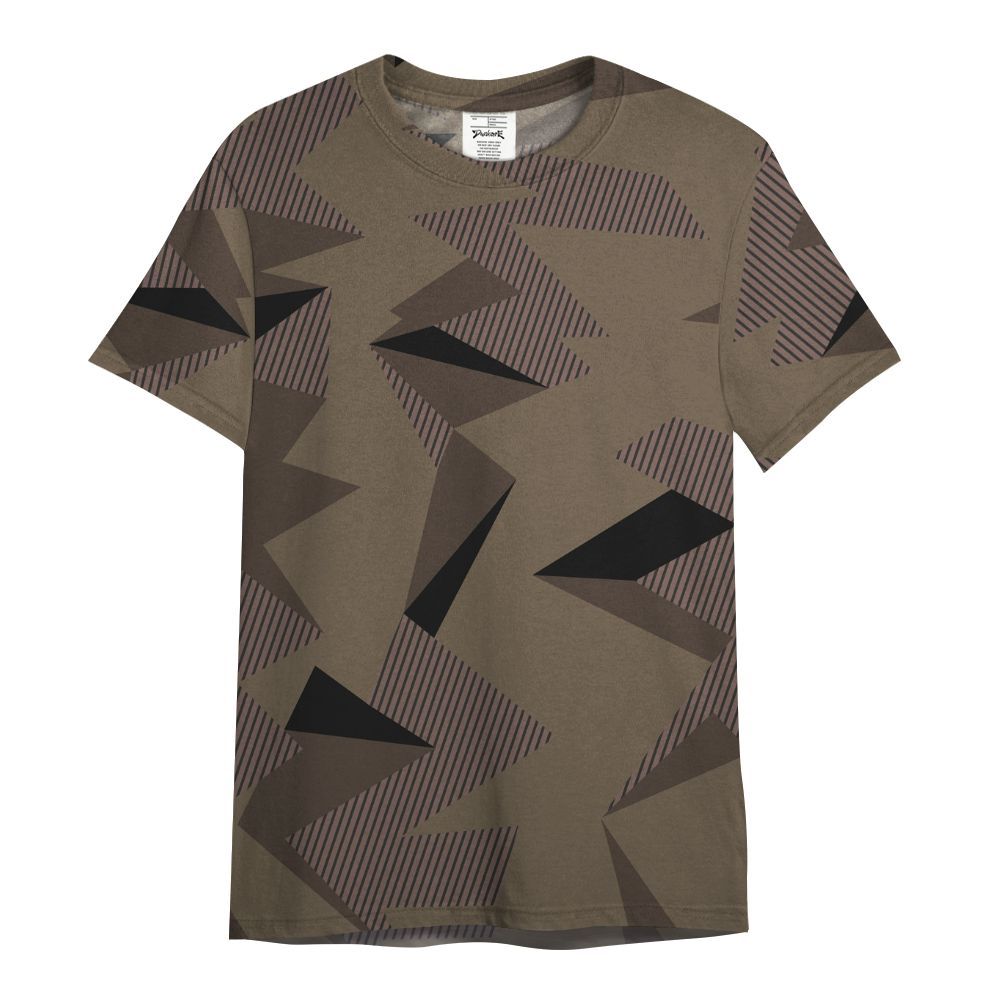 Shirt To Match AMM Dark Mocha 4s - Geometric Camouflage Pattern All Over Print