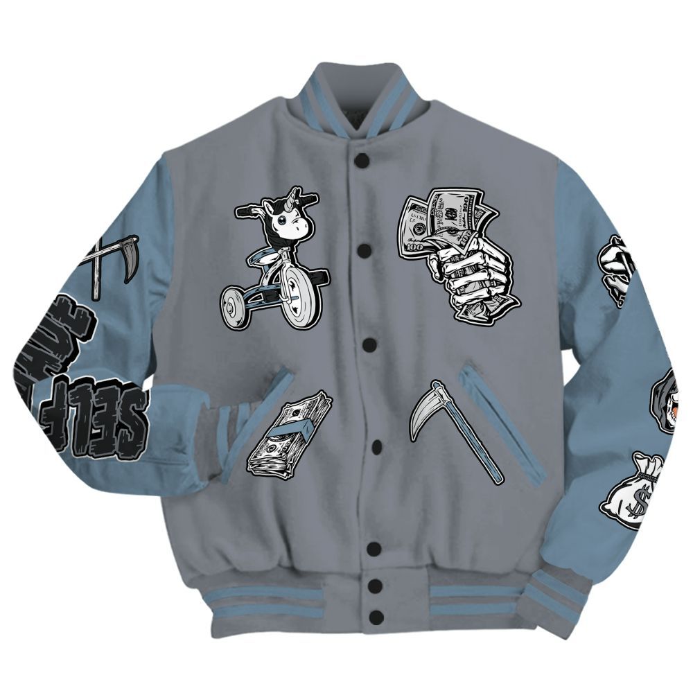 Varsity Jacket To Match Air Max DN Silver Bullet - Self Make Skeleton All Over Print