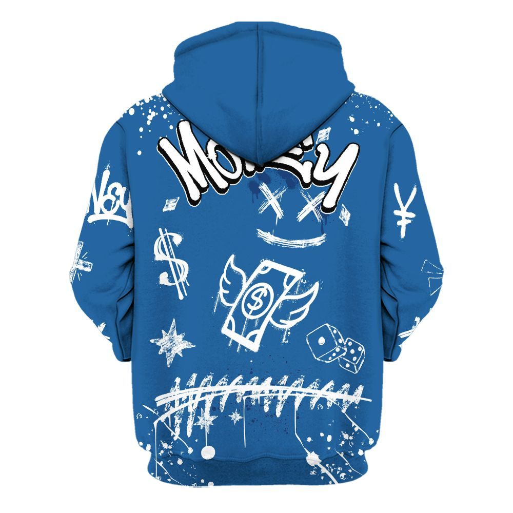 Hoodie To Match French Blue 13s - Everybody Paid In Full Crayon All Over Print