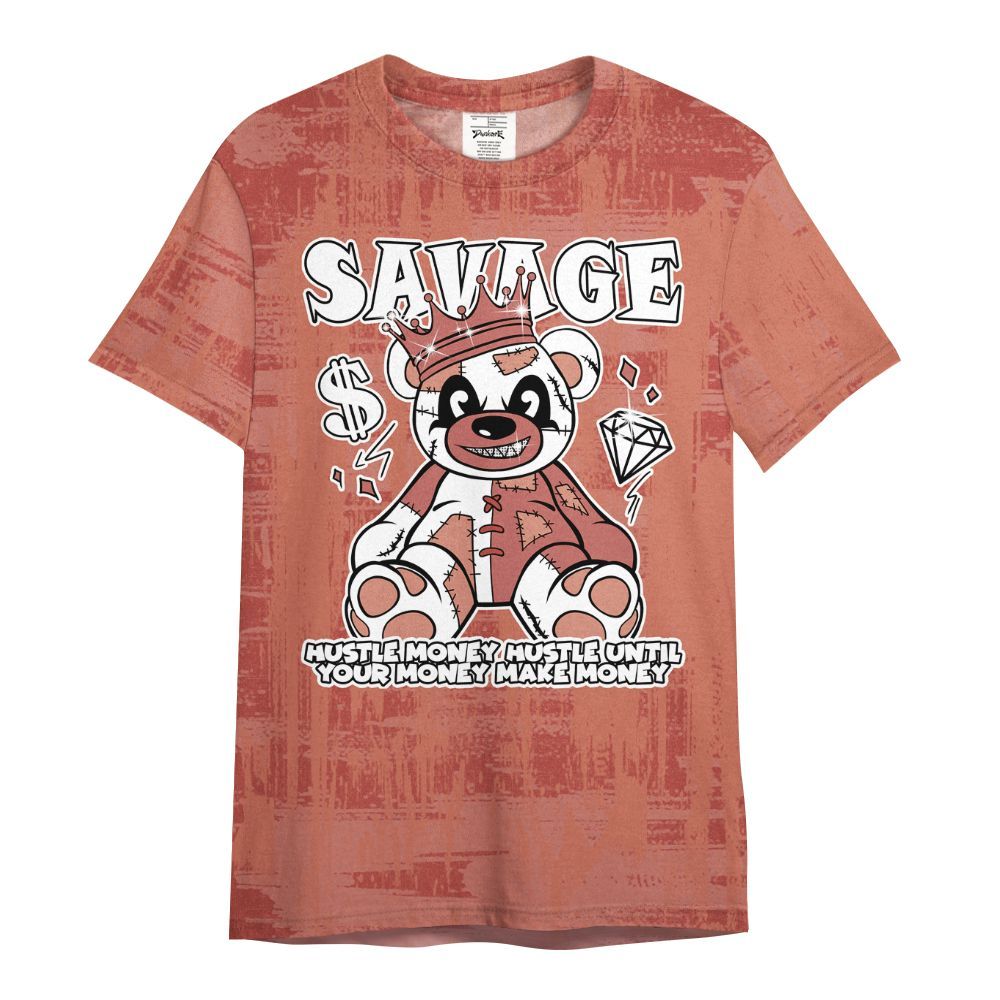 Shirt To Match Dune Red 13s - Savages Bear Glitch Art All Over Print