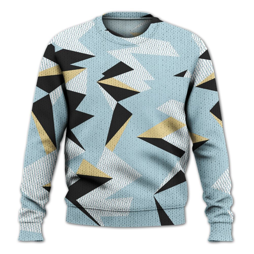 Knitted Sweater To Match Low Year Of The Snake 11s - Geometric Camouflage Pattern