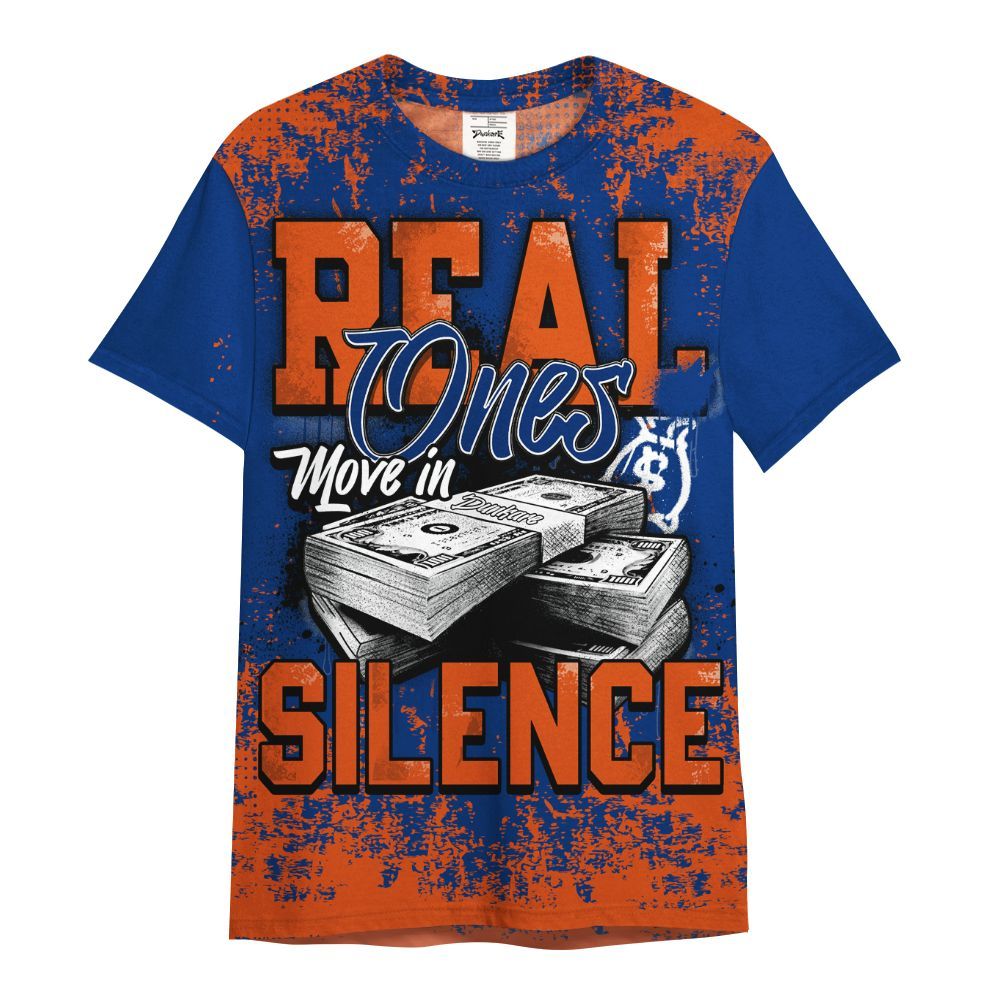 Shirt To Match Mid Knicks 1s - Move In Silence Money Street Retro All Over Print