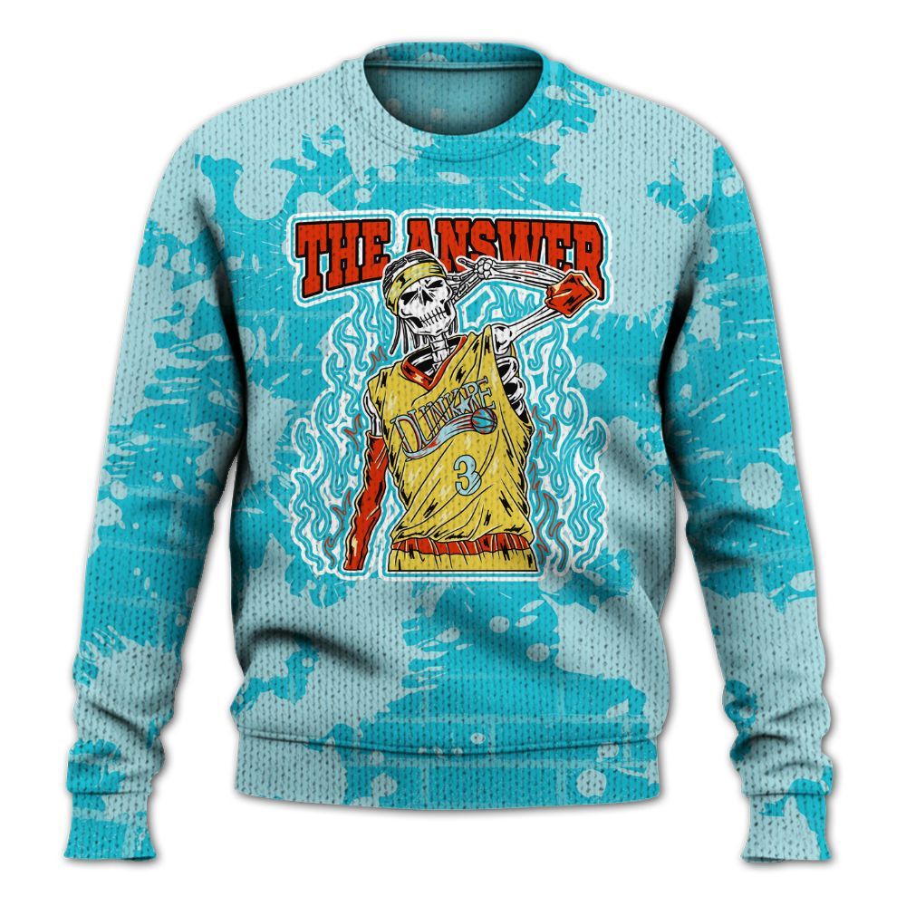 Knitted Sweater To Match Dunk Low KD 17 N7 - Allen Answer Skeleton Brick