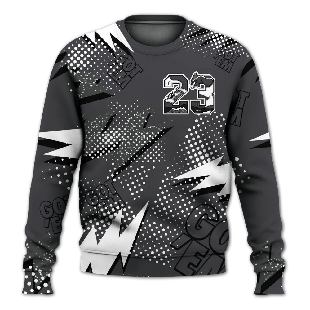 Sweatshirt To Match Fear 4s - Custom Name Number 23 5s All Over Print