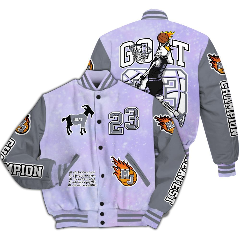 Varsity Jacket To Match Zen Master 4s - 23 G.0.A.T Jump Up Basketball All Over Print
