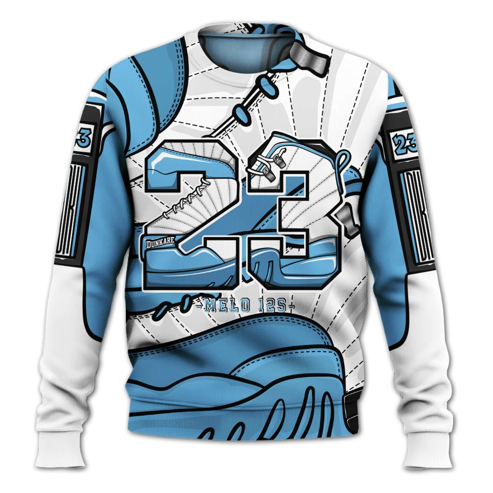 Sweatshirt To Match Melo 12s - Number 23 Style 12s All Over Print