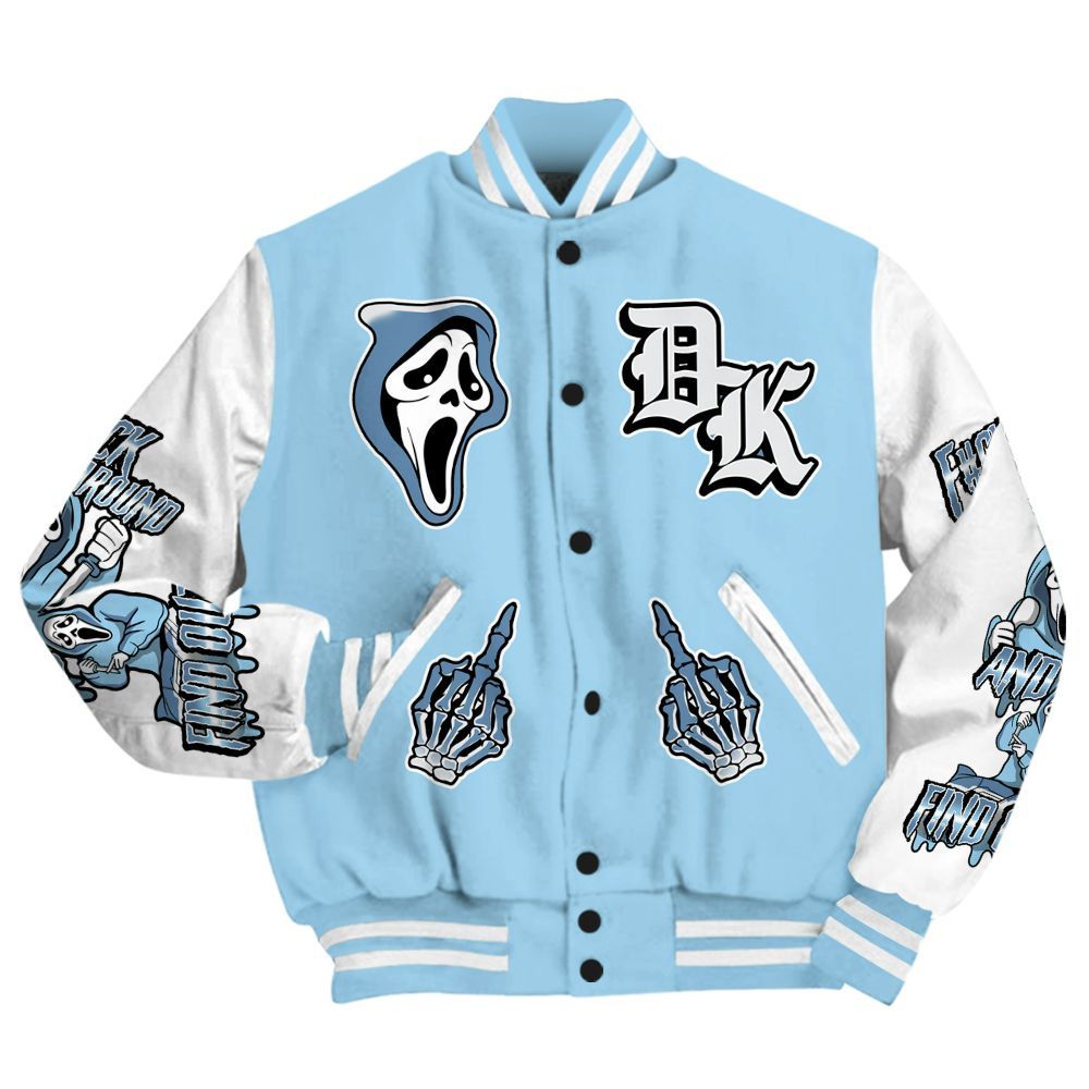 Varsity Jacket To Match Legend Blue 11s - F#CK And Find Out Graphic All Over Print
