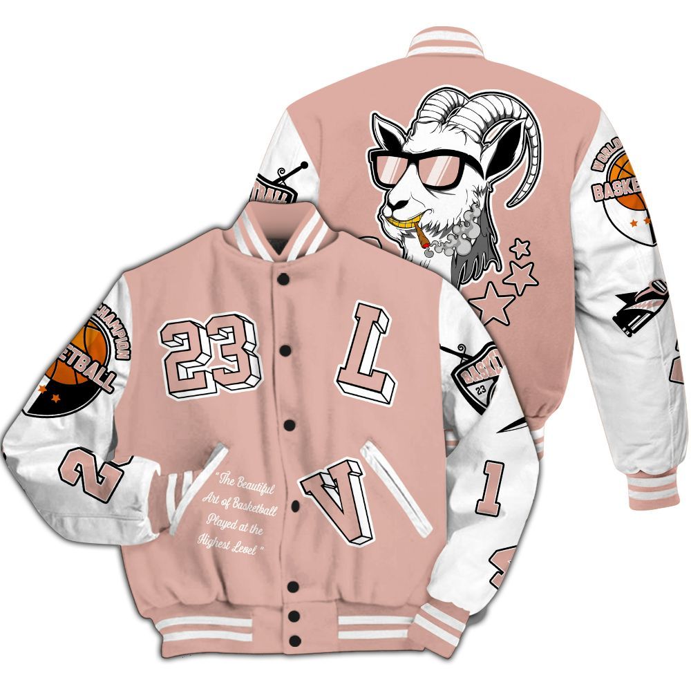 Varsity Jacket To Match Dunk Low Pink Velvet - The GOAT Got Em Streetwear All Over Print
