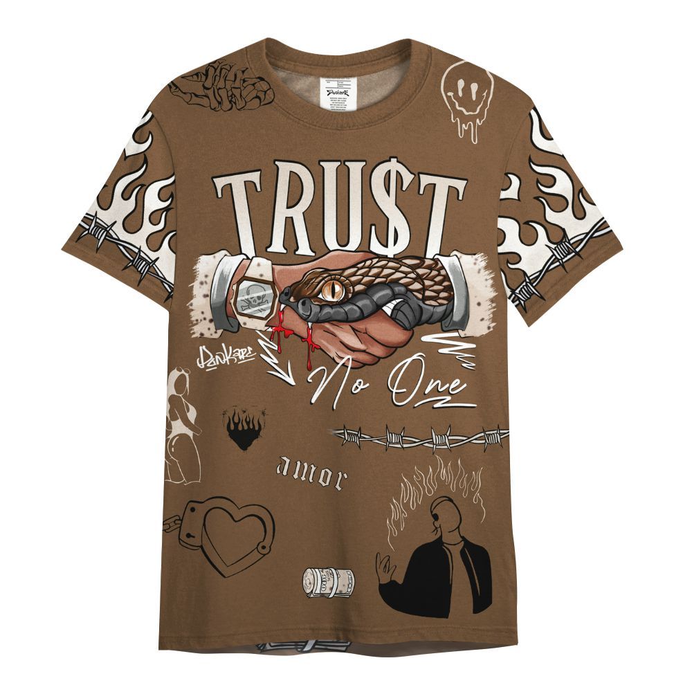 Shirt To Match Eggnog 12s - Snake Trust No One All Over Print