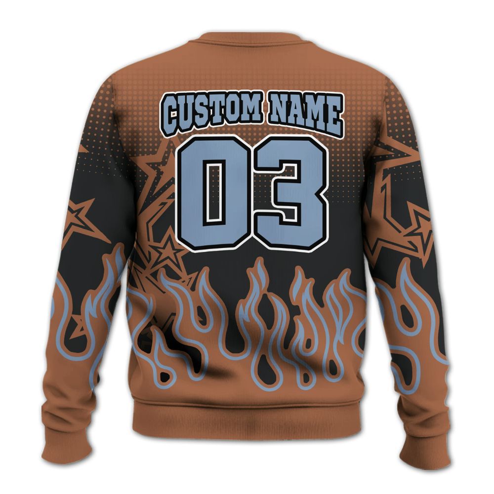 Sweatshirt To Match Air Foamposite Metallic Copper - Allen Answer Unique Fire All Over Print