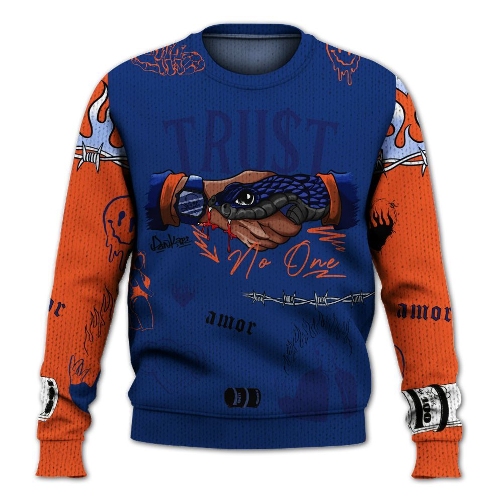 Knitted Sweater To Match Suede GS League - Snake Trust No One