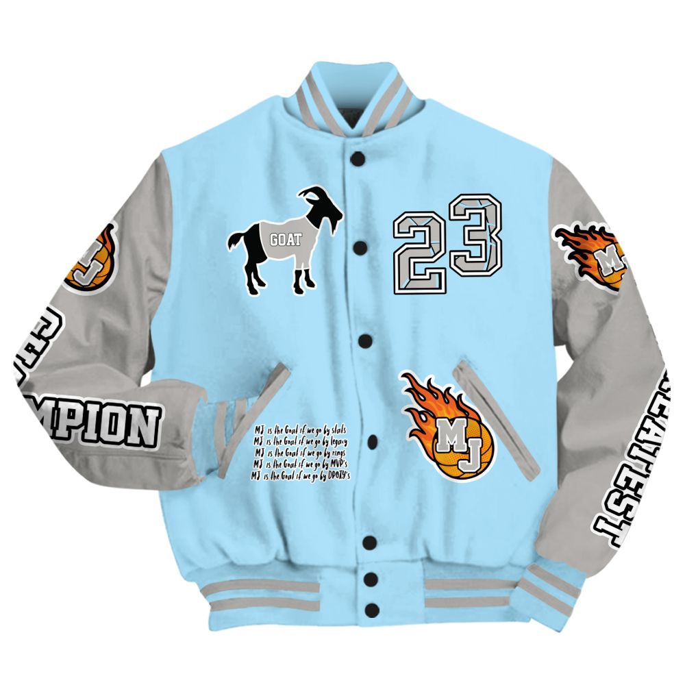 Varsity Jacket To Match Retro SoleFly 13s - 23 G.0.A.T Jump Up Basketball All Over Print