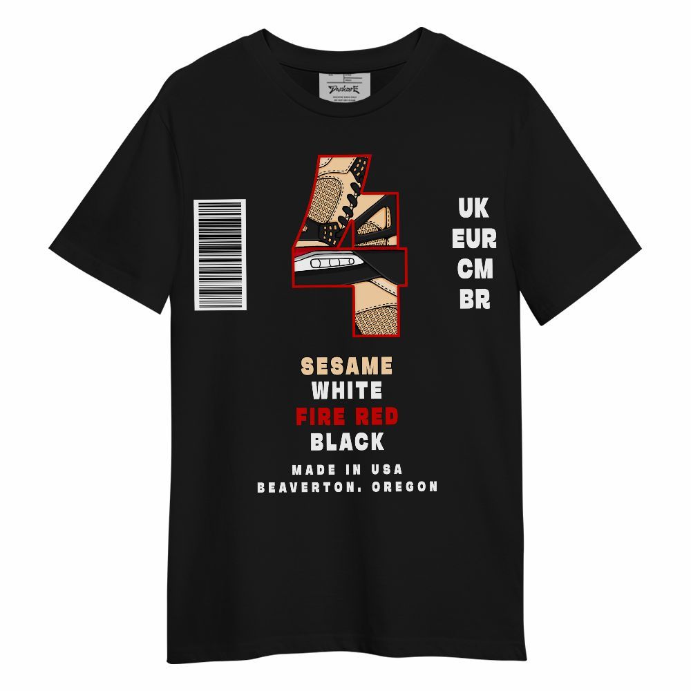 Shirt To Match Retro Pizza GS 4s - Sneaker Label Number 4 Graphic