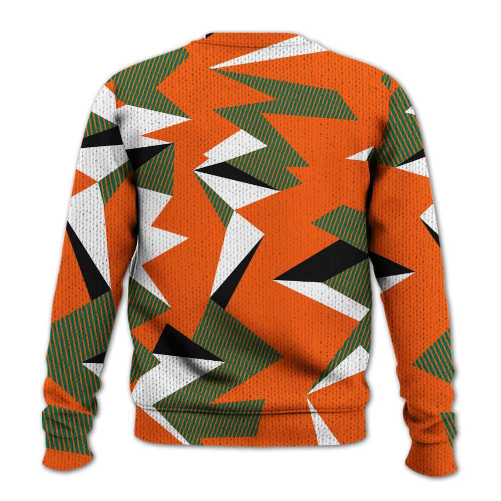 Sweater To Match SoleFly Sail Gorge Green 3s - Geometric Camouflage Pattern Graphic