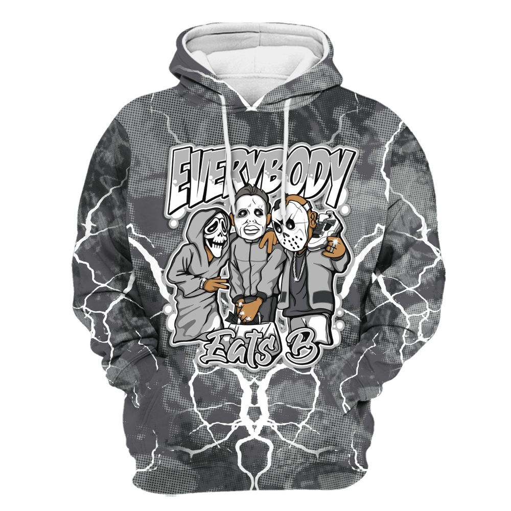 Hoodie To Match White Thunder 4s - Everybody Eatin B Graphic Halloween All Over Print