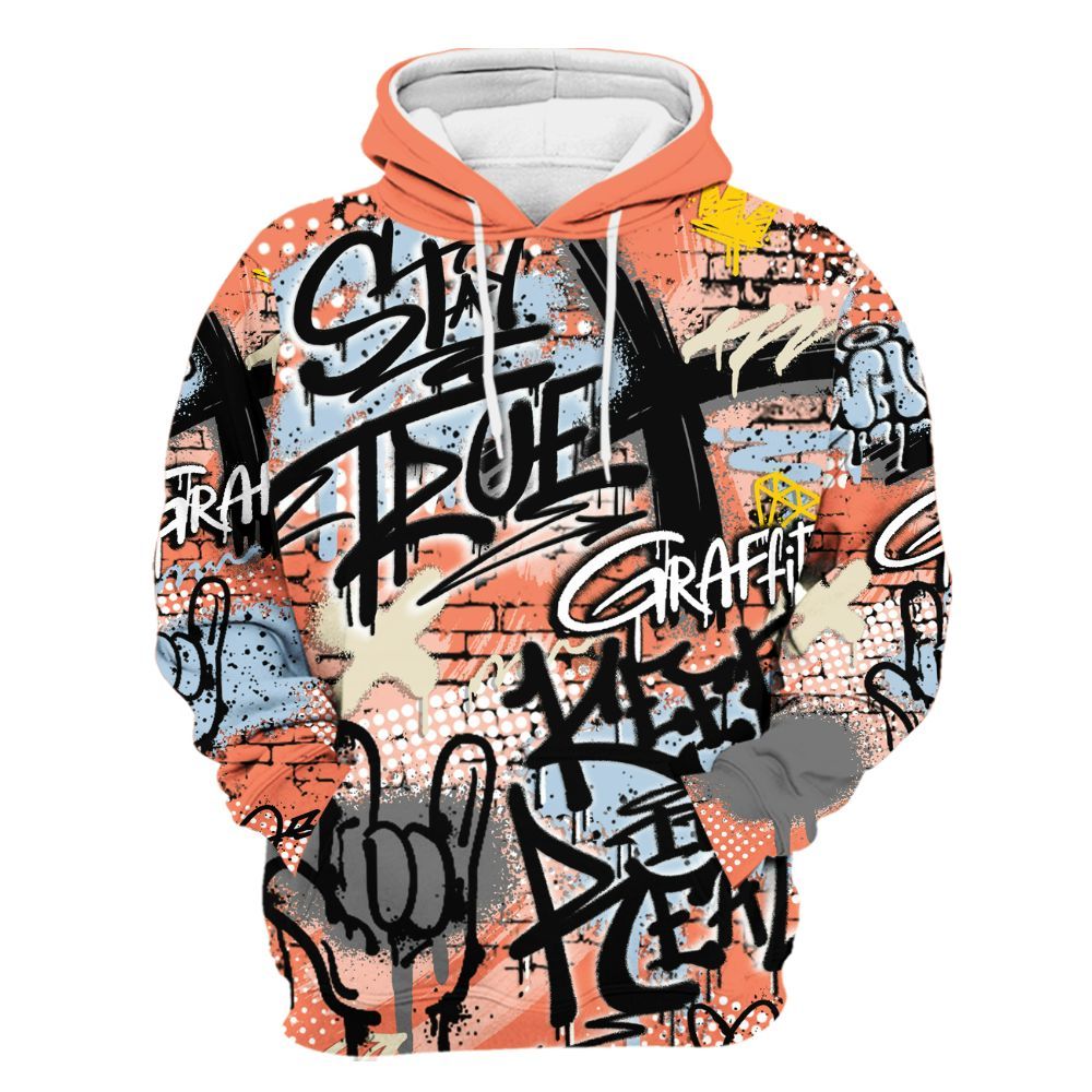 Hoodie To Match DJ Khaled Crimson Bliss 5s - True It Real Graffiti Streetwear All Over Print