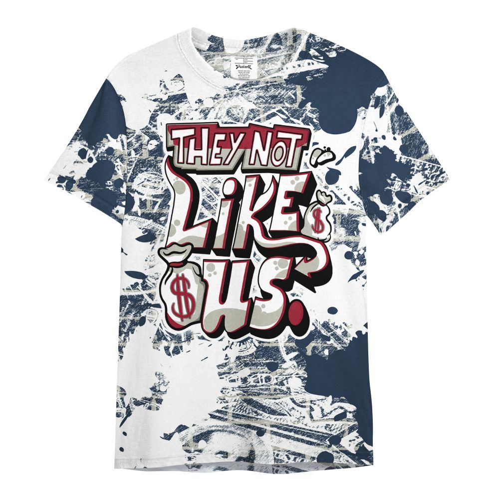 Shirt To Match White Midnight Navy 6s - Dislike Us Graphic Street Art All Over Print