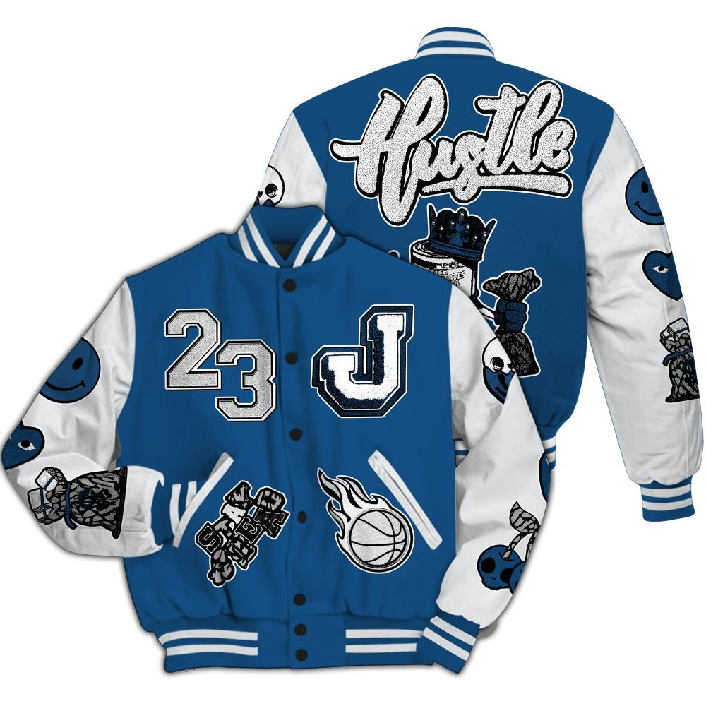 Varsity Jacket To Match Wizards 3s - Hustles Money Number 23 All Over Print