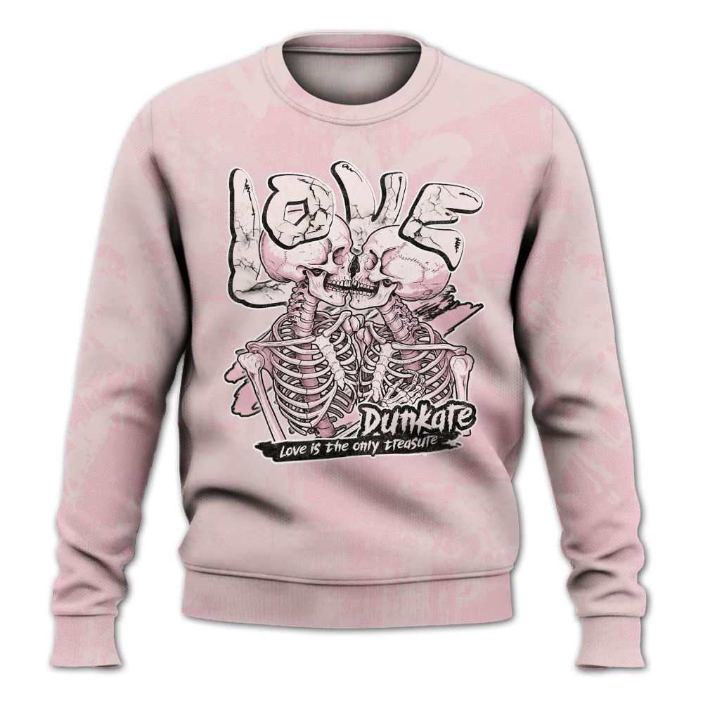 Sweatshirt To Match Dunk Low KD 17 Aunt Pearl - Skull Love All Over Print