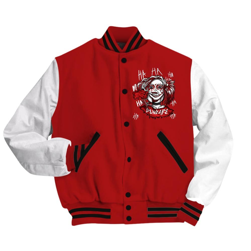 Varsity Jacket To Match Varsity Jacket Custom Name Bad Girl HAHA, 12 Red Taxi - To Match Sneaker Red Taxi 12s 2504 NCT