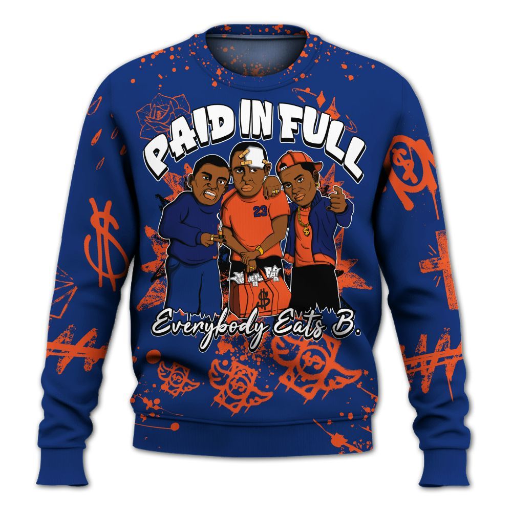 Sweatshirt To Match Suede GS League - Everybody Paid In Full Crayon All Over Print