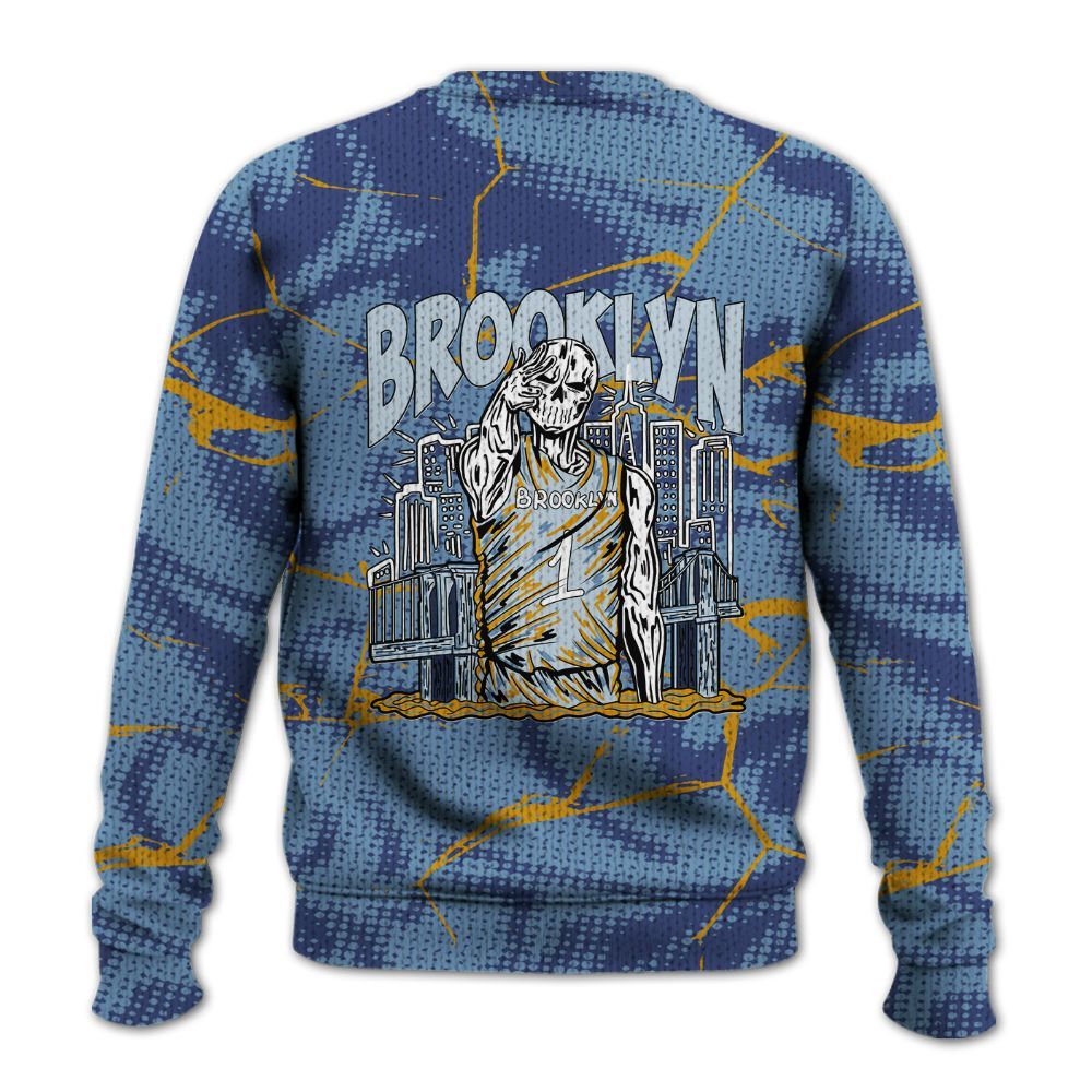 Knitted Sweater To Match High OG First In Flight 1s - Brooklyn's Skeleton Crack
