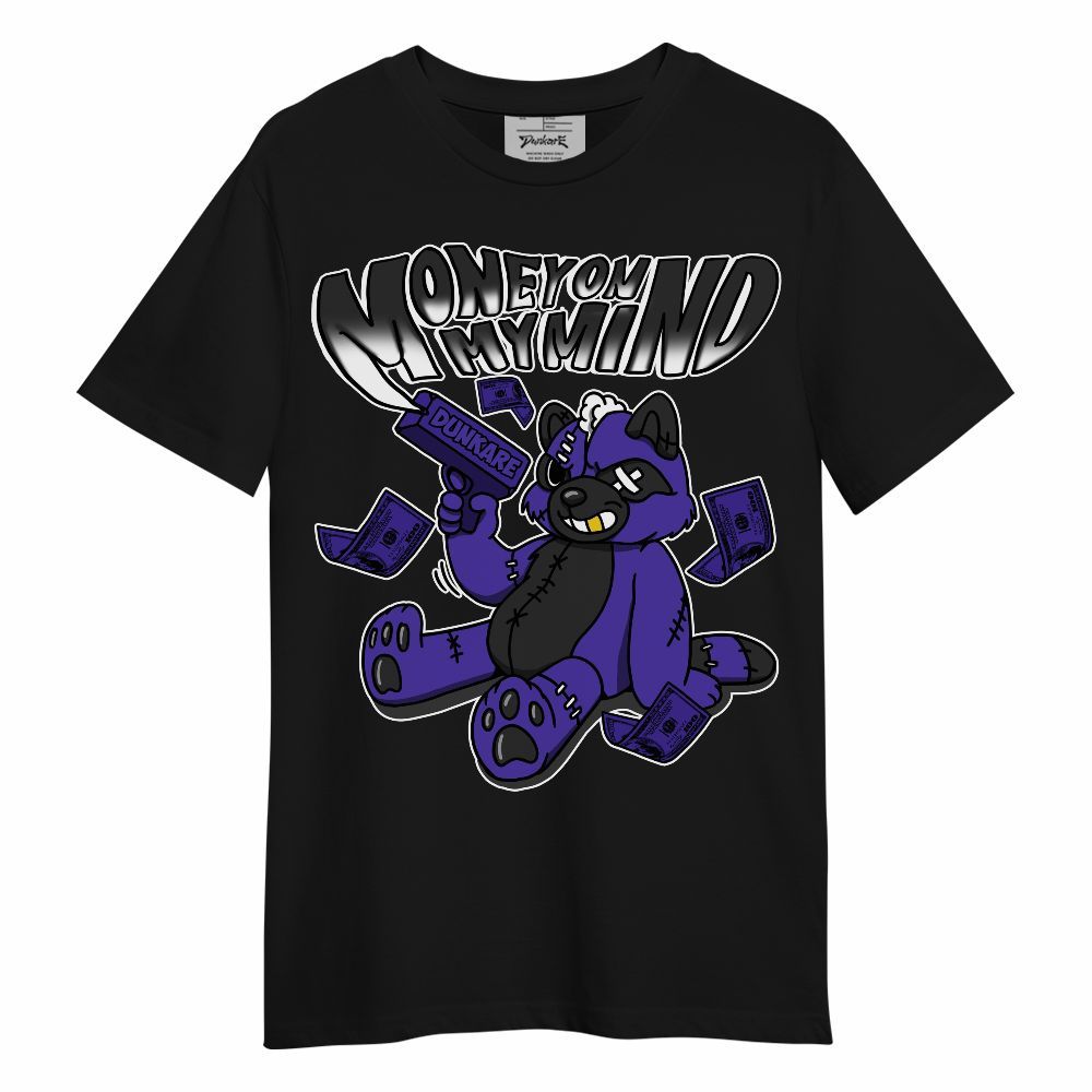 Shirt To Match Field Purple 12s - Money On My Mind Raccoon Unisex Shirt