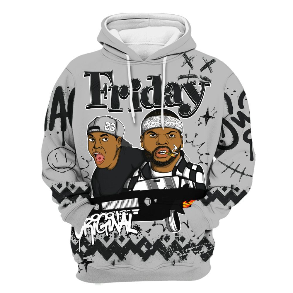 Hoodie To Match Low 85 Metallic Black 1s - Friday Sneaker Crayon All Over Print