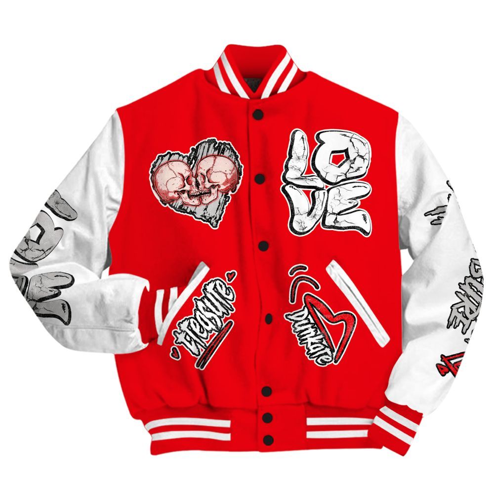 Varsity Jacket To Match Air Max 1 Low Poly - Skull Bear All Over Print