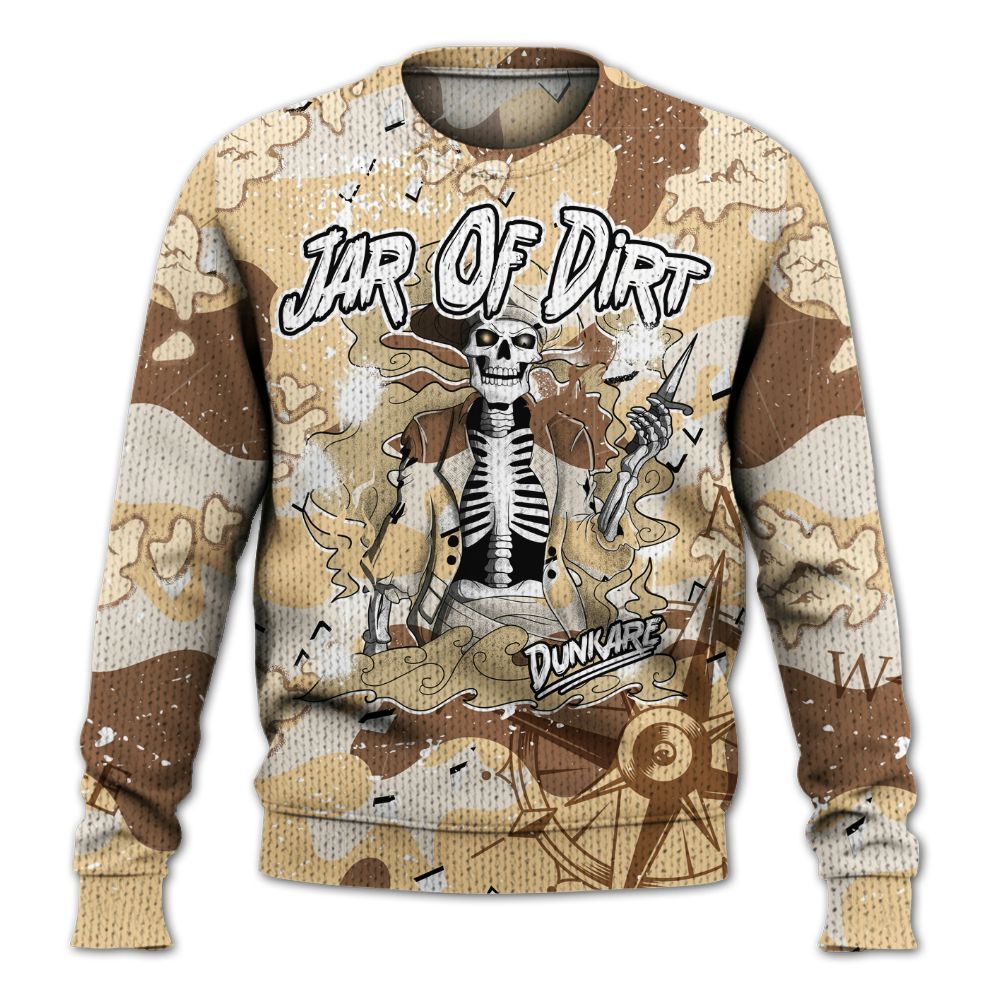 Knitted Sweater To Match Desert Camo 3s - Skeleton Jar Of Dirt Retro