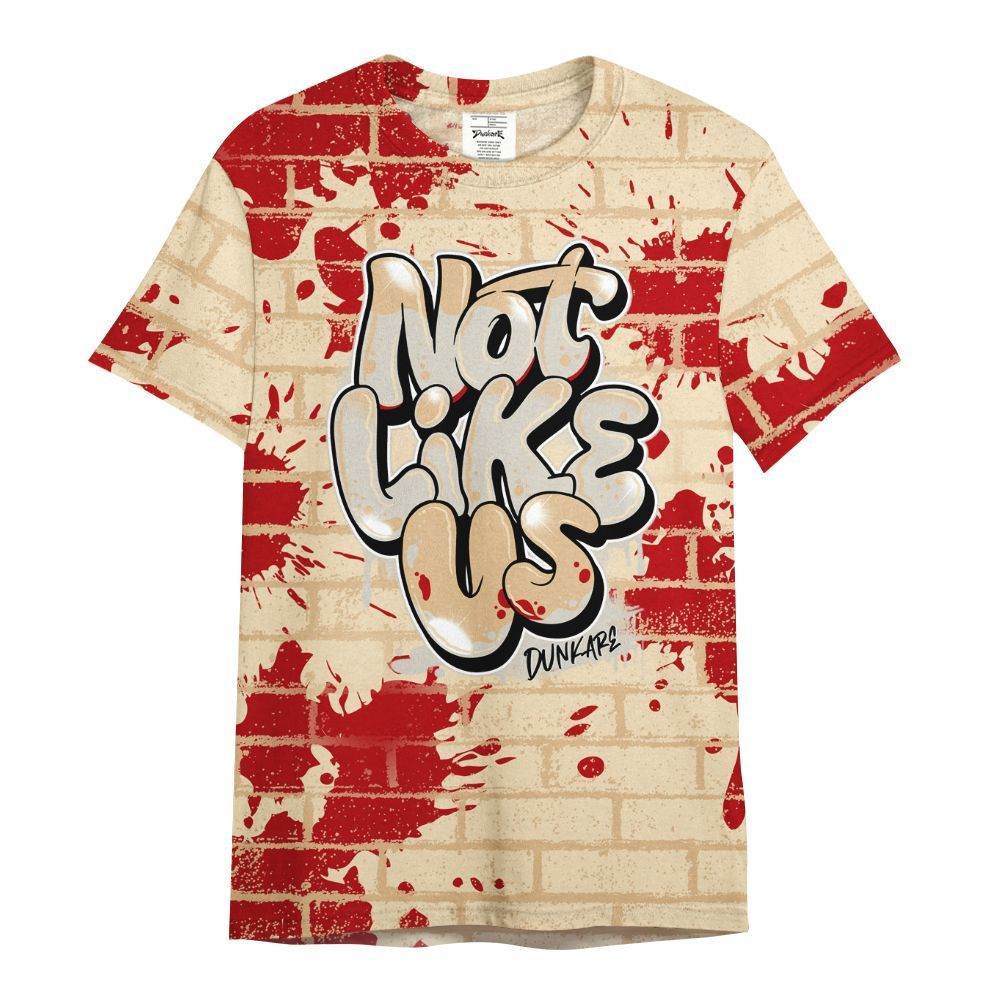 Shirt To Match Dunk Low Strawberry Waffle - None Like Us Graphic Brick Art All Over Print
