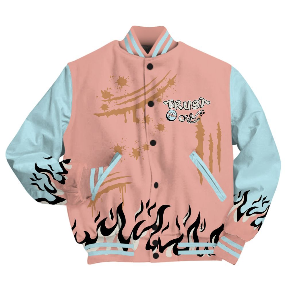 Varsity Jacket To Match Dunk Low Glacier Arctic - Graphic Trust No One All Over Print