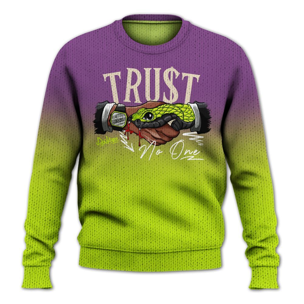 Sweater To Match GS Black Barely Volt 11s - Snake Trust No One Drip Graphic