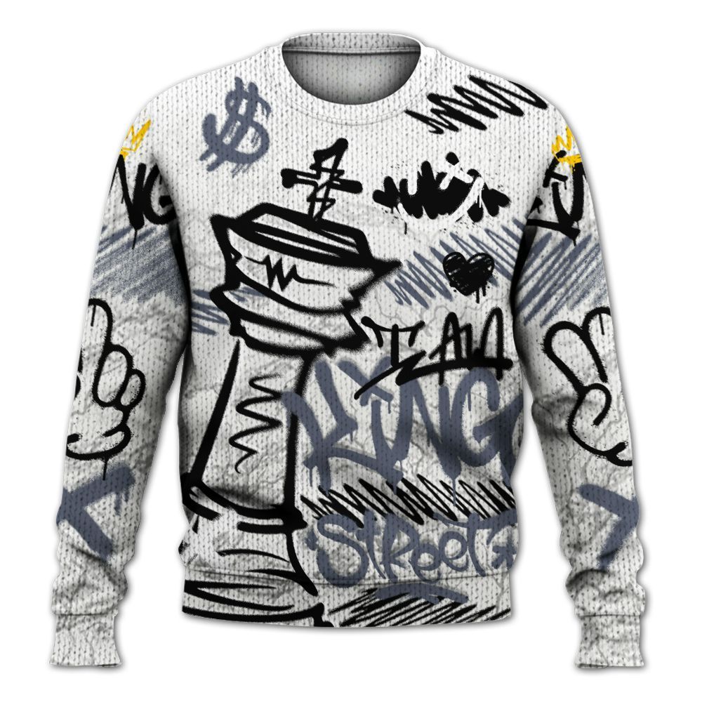 Knitted Sweater To Match Air Foamposite Jin Kazama - Street King Chess Streetwear