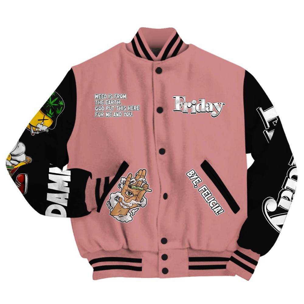 Varsity Jacket To Match Low OG Rust Pink 1s Shirt, Friday Sneaker Stress Style All Over Print