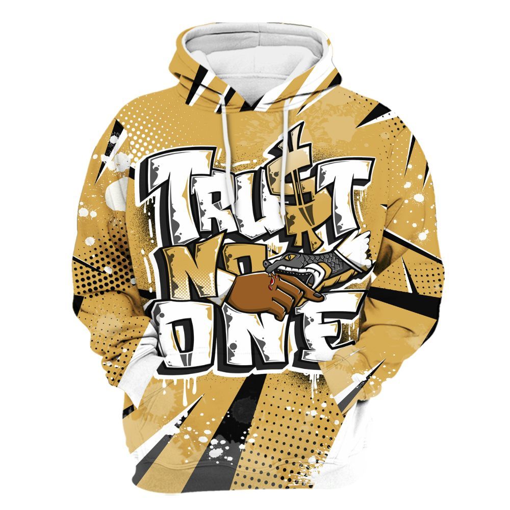 Hoodie To Match Retro Light Ginger 14s - Poly Trust No One Dripping All Over Print