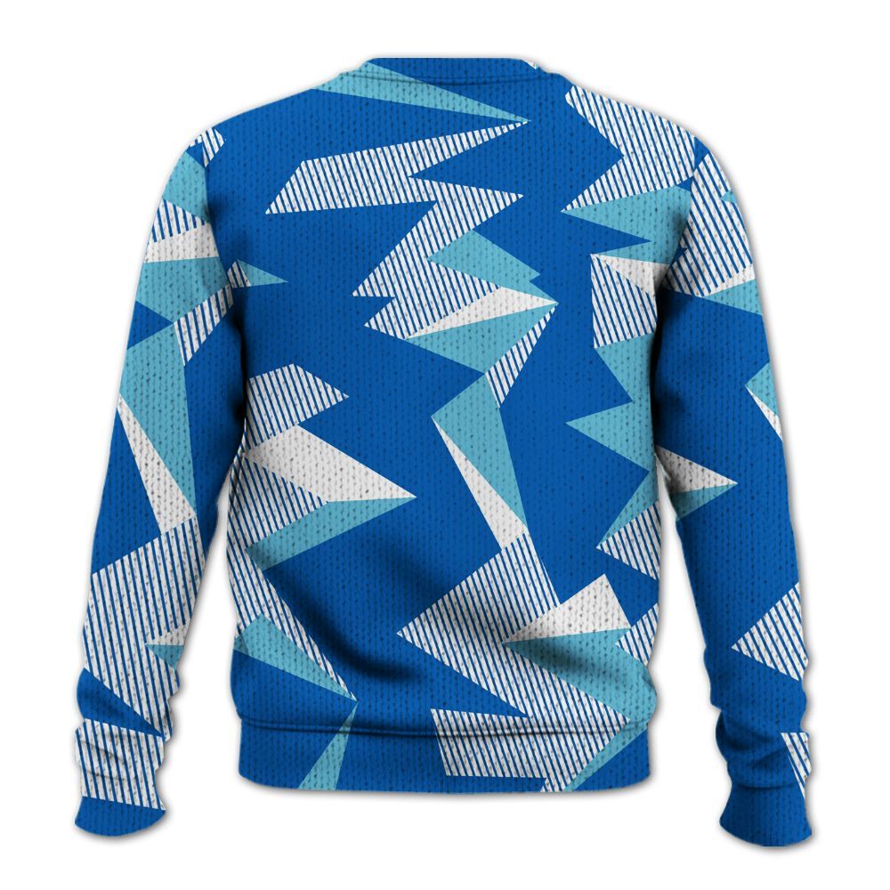 Knitted Sweater To Match Dunk Low Argon - Geometric Camouflage Pattern