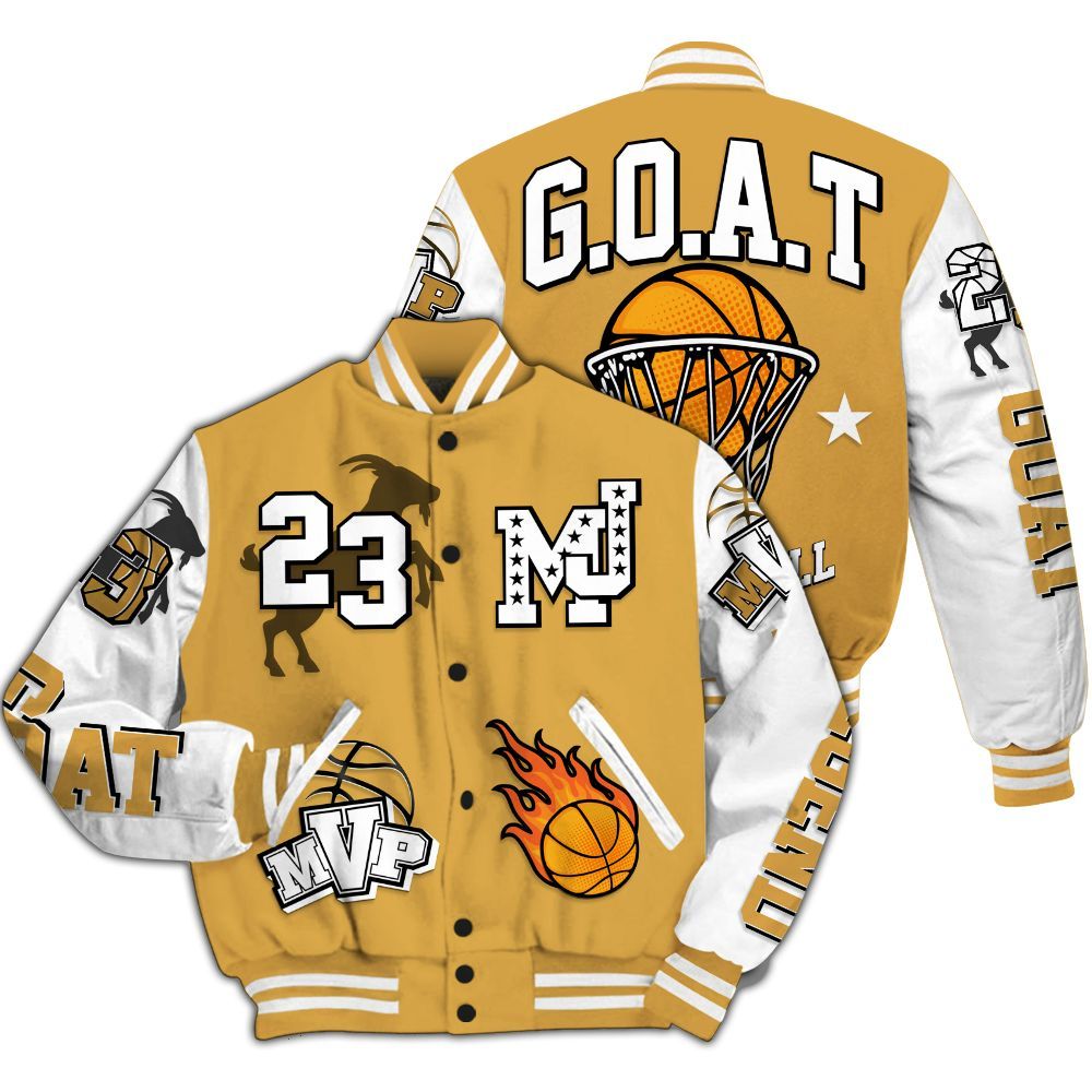 Varsity Jacket To Match Low OG Rookie Of The Year 1s - 23 Goat MVP Basketball All Over Print