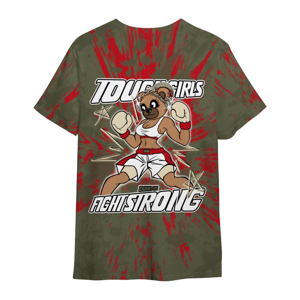 Shirt To Match Travis Scott Low OG Medium Olive 1s - Gritty Girls Bear Luxury All Over Print