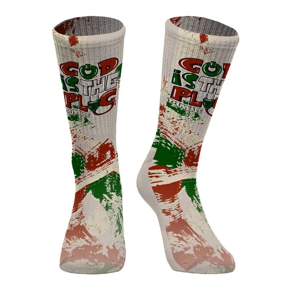 Sock To Match El Grito 5s - God Is The Power Cord Circle Splash