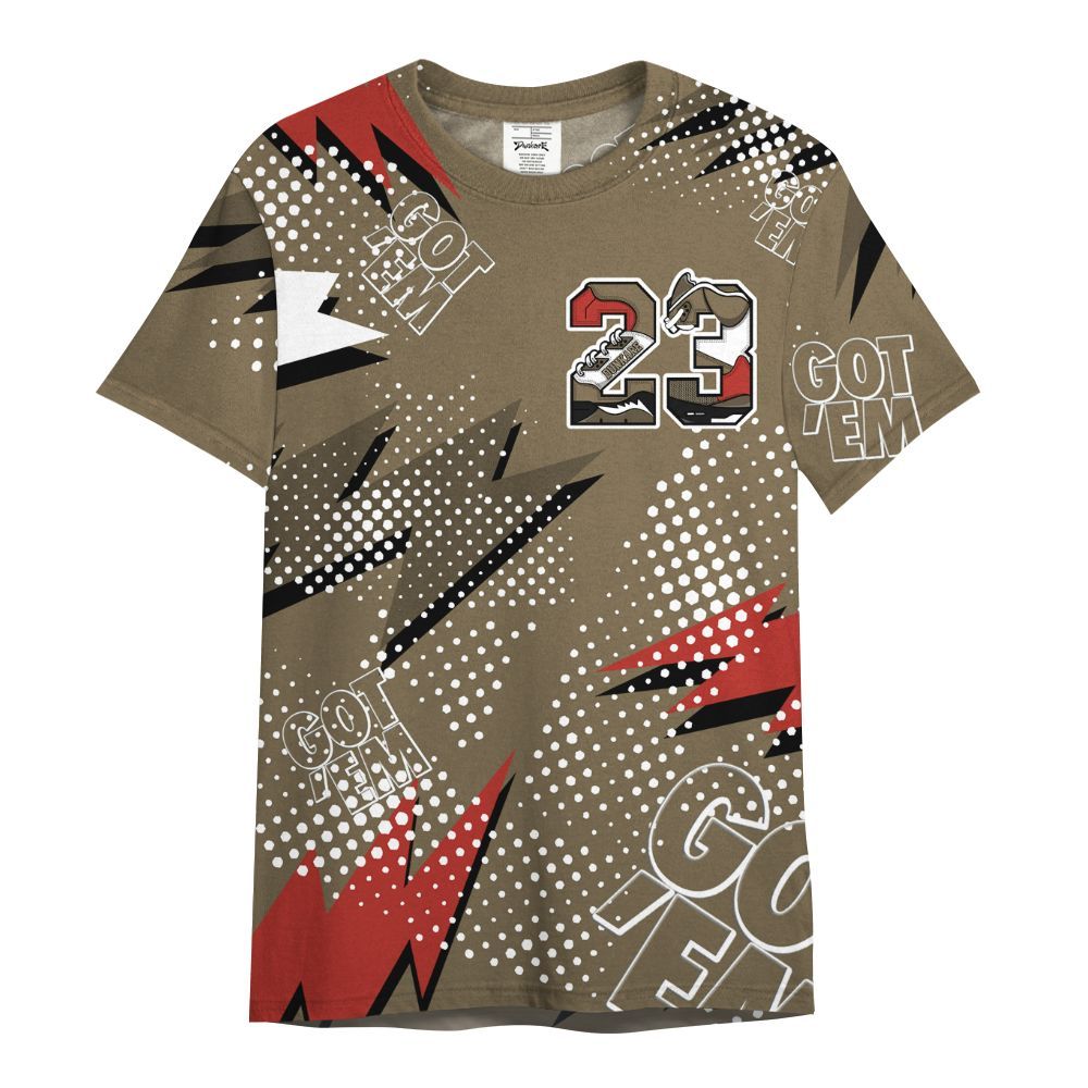 Shirt To Match Olive 9s - Custom Name Number 23 5s All Over Print