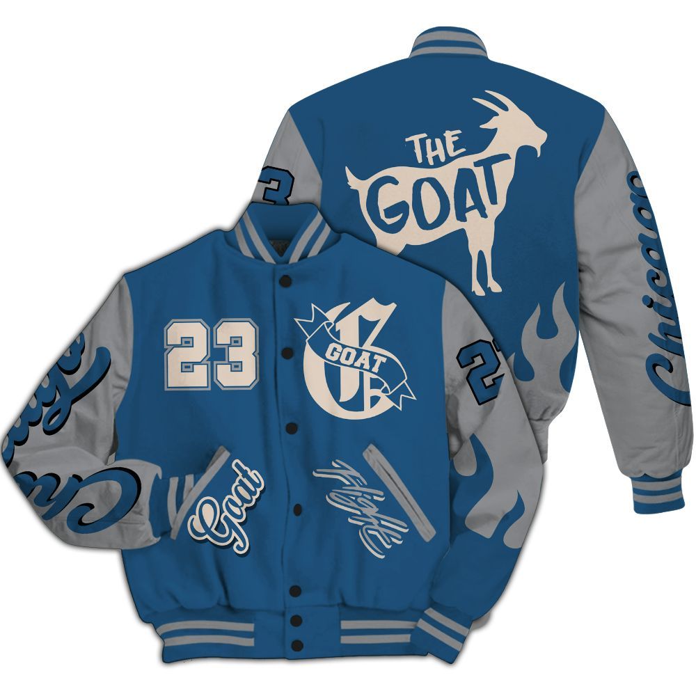 Varsity Jacket To Match Rare Air 3s - The G.O.A.T Flight Streetwear All Over Print