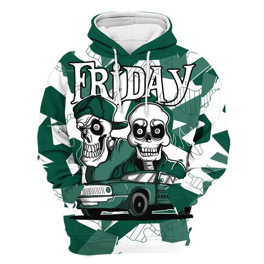 Hoodie To Match Oxidized Green 4s - Friday Funny Retro All Over Print
