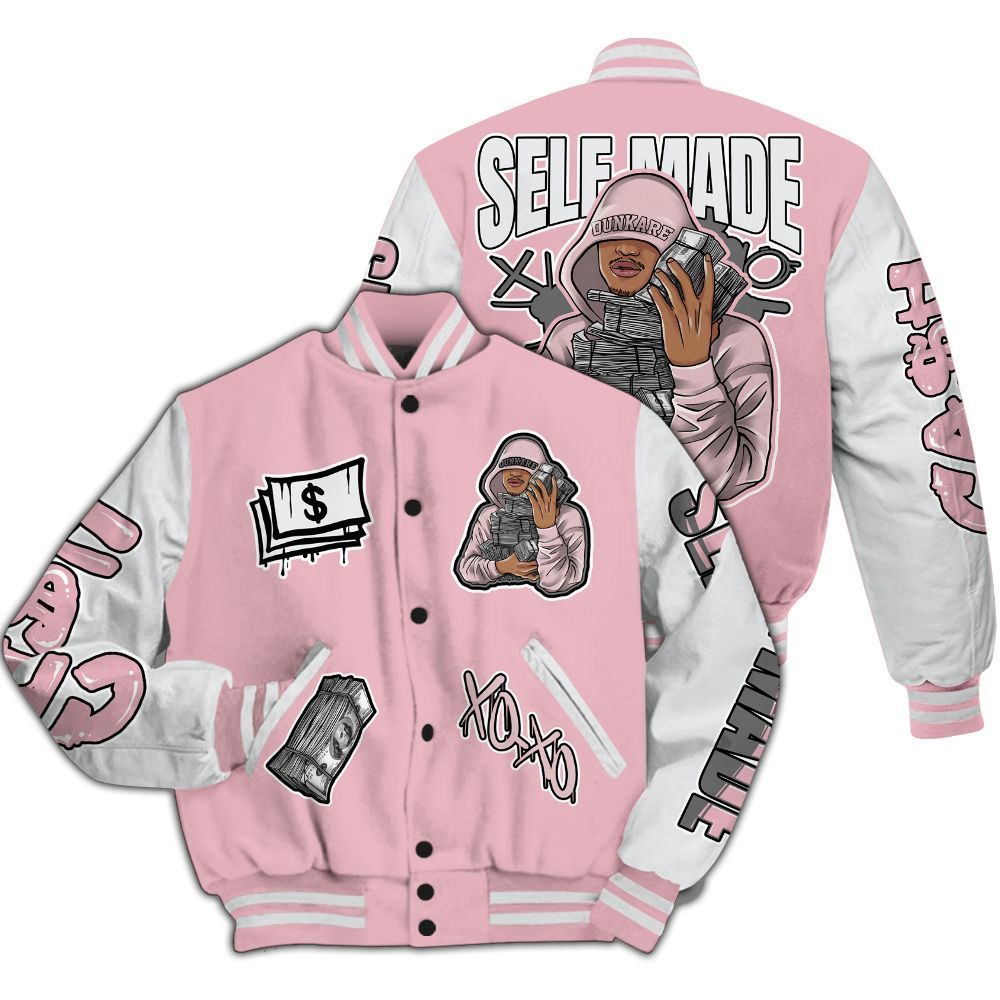 Varsity Jacket To Match Air Max DN Pink Foam - Selfmade Unique All Over Print