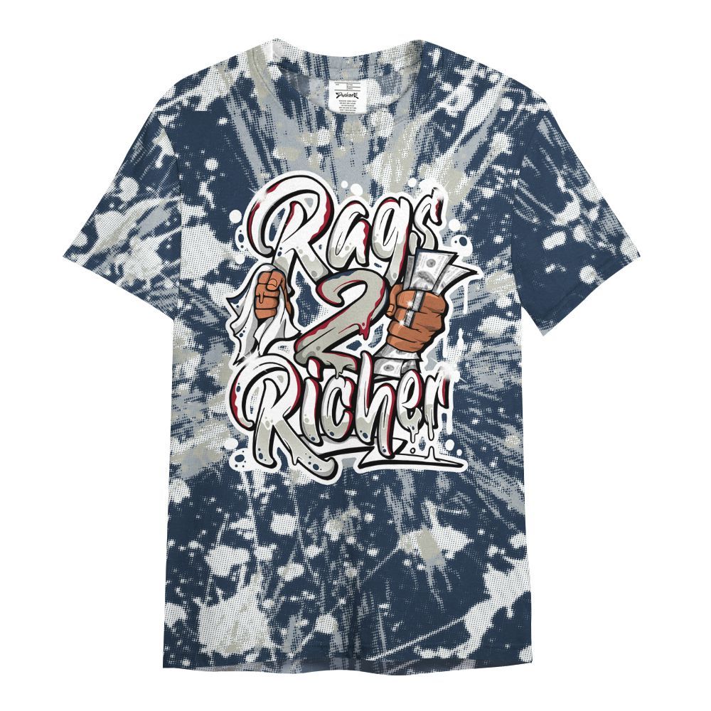 Shirt To Match White Midnight Navy 6s - Rag 2 Rich Graphic Luxury All Over Print