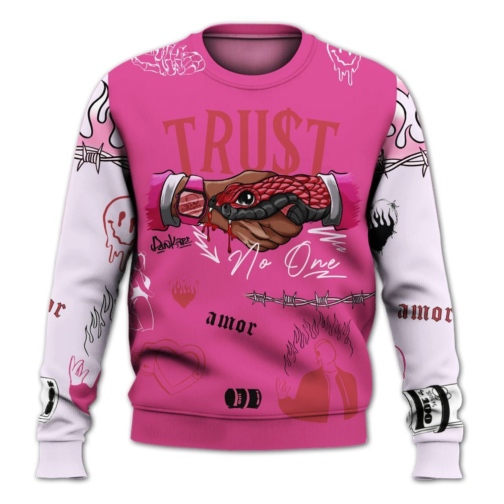 Sweatshirt To Match KD 4 Aunt Pearl - Snake Trust No One All Over Print
